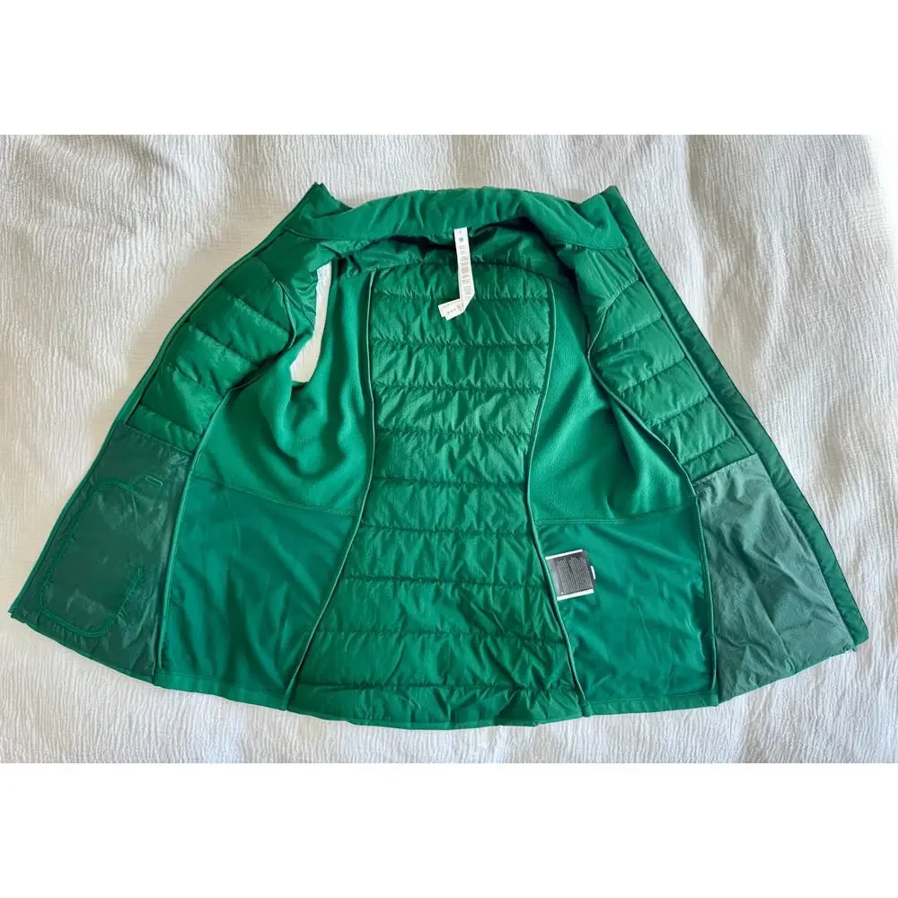 Lululemon Quilted Vest Women’s 8 Green Down For It All Everglade Athleisure - Picture 14 of 16